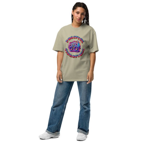 QP Design Zone - Random - Positive Vibrations - Oversized faded t-shirt