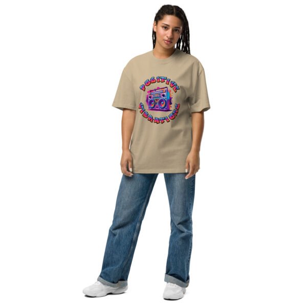 QP Design Zone - Random - Positive Vibrations - Oversized faded t-shirt - Image 5