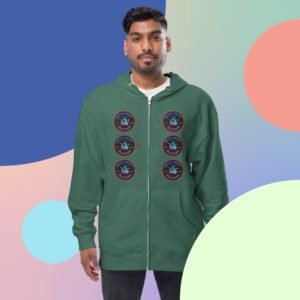QP Design Zone - Unisex fleece zip up hoodie