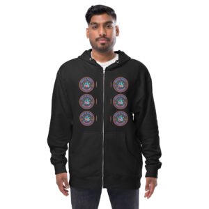 QP Design Zone - Unisex fleece zip up hoodie