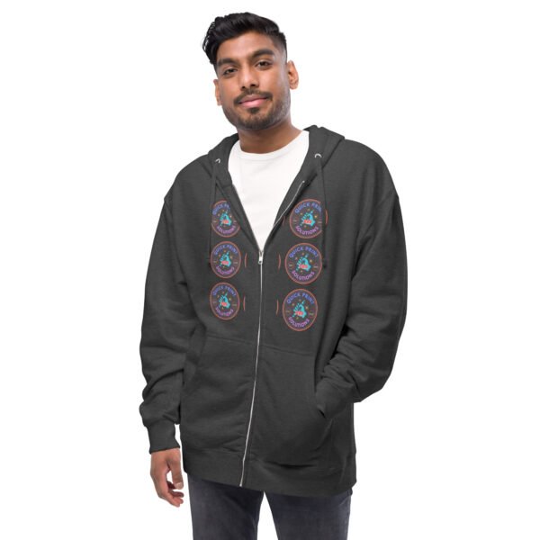 QP Design Zone - Unisex fleece zip up hoodie - Image 5