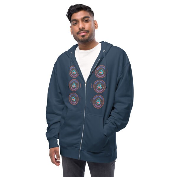 QP Design Zone - Unisex fleece zip up hoodie - Image 8