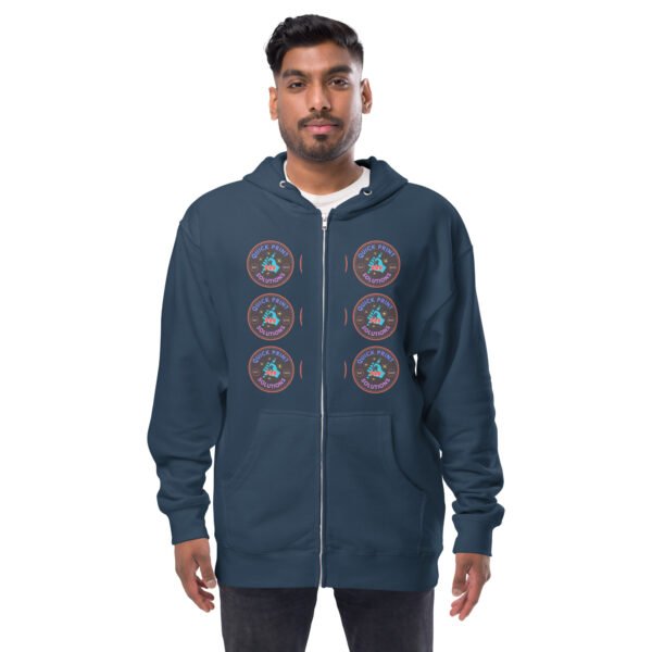 QP Design Zone - Unisex fleece zip up hoodie - Image 7