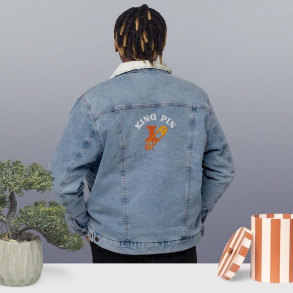 King Pin - Unisex denim sherpa jacket - Image 4