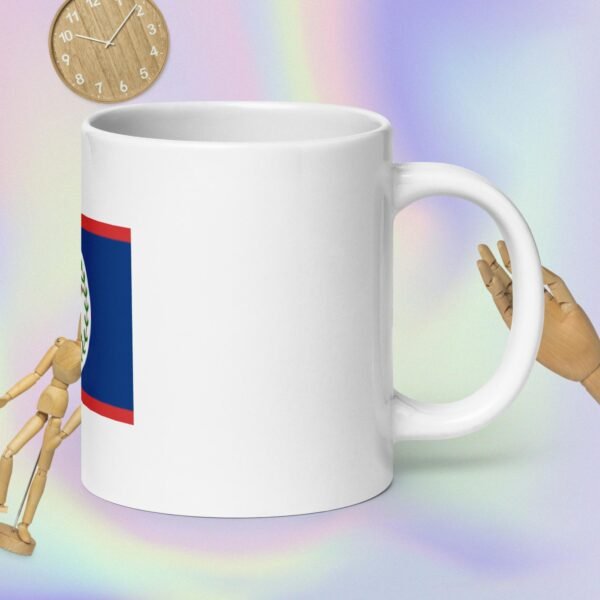 My Country Zone - Belize White glossy mug - Image 3