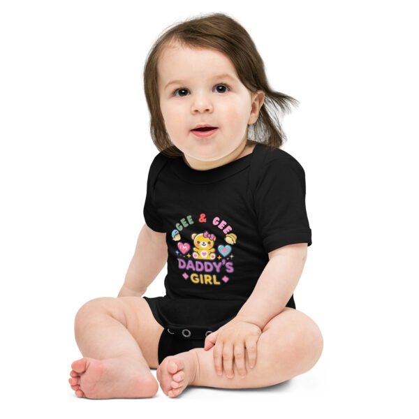 Cute Daddy's Girl Teddy Bear Design - Baby short sleeve one piece