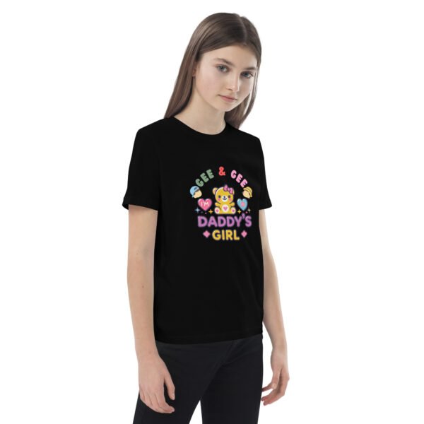 Cute Daddy's Girl Teddy Bear Design - Organic cotton kids t-shirt - Image 3