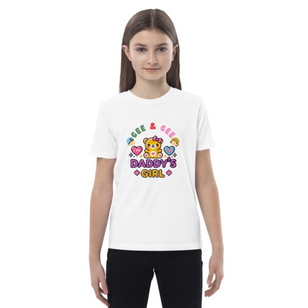 Cute Daddy's Girl Teddy Bear Design - Organic cotton kids t-shirt - Image 9