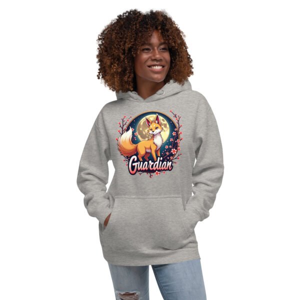 QP Design Zone - Mystical Fox Guardian Under Moonlight - Unisex Hoodie - Image 51