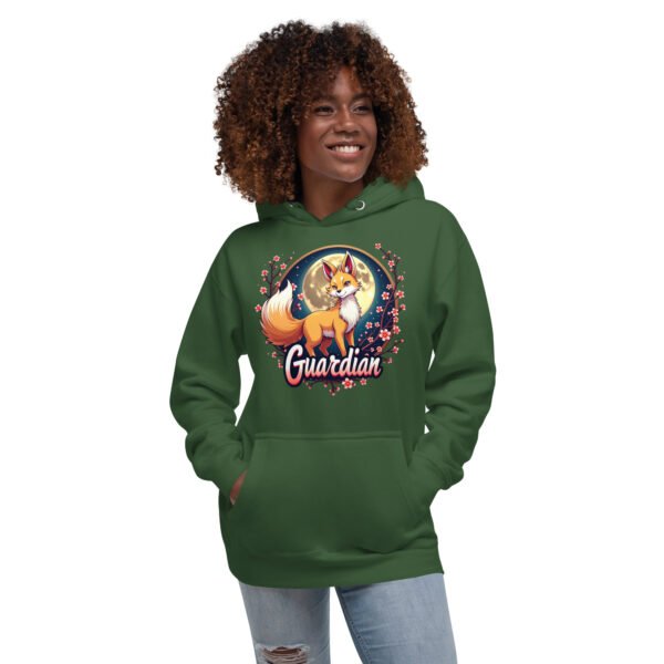 QP Design Zone - Mystical Fox Guardian Under Moonlight - Unisex Hoodie - Image 36