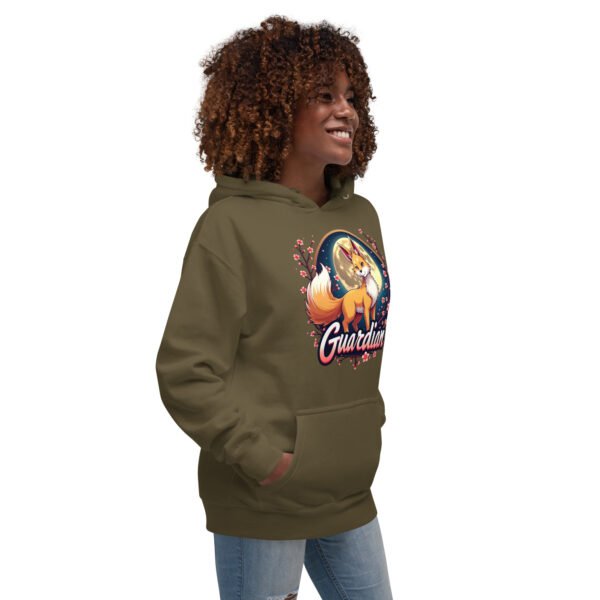 QP Design Zone - Mystical Fox Guardian Under Moonlight - Unisex Hoodie - Image 44