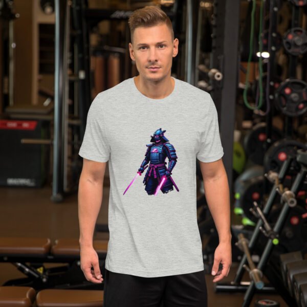 QP Design Zone - Neon Cyber Samurai with Dual Energy Swords - Unisex t-shirt - Image 13