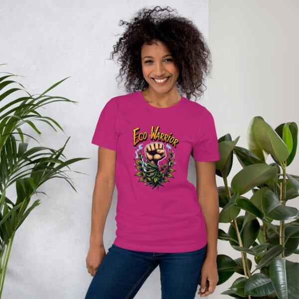 QP Design Zone - Eco Warrior Fist with Nature Elements - Unisex t-shirt - Image 13