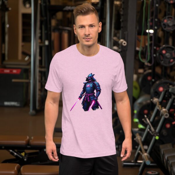 QP Design Zone - Neon Cyber Samurai with Dual Energy Swords - Unisex t-shirt - Image 11