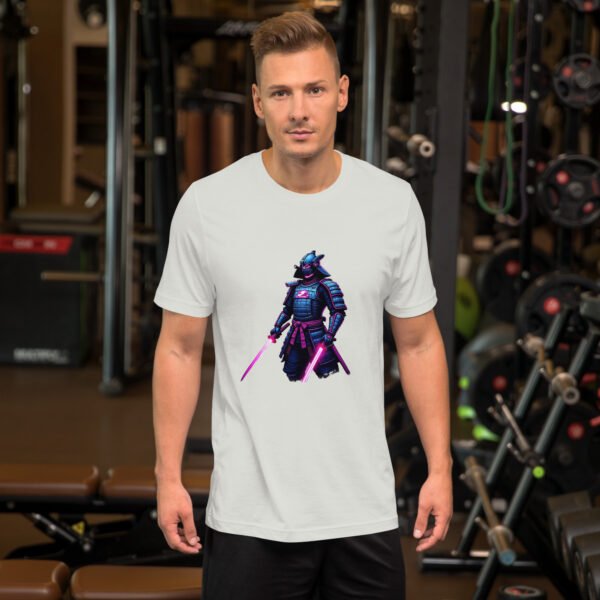 QP Design Zone - Neon Cyber Samurai with Dual Energy Swords - Unisex t-shirt - Image 19