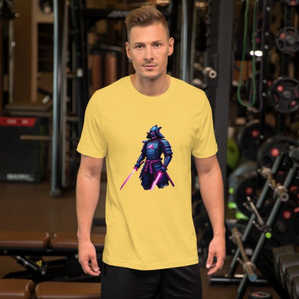 QP Design Zone - Neon Cyber Samurai with Dual Energy Swords - Unisex t-shirt - Image 17