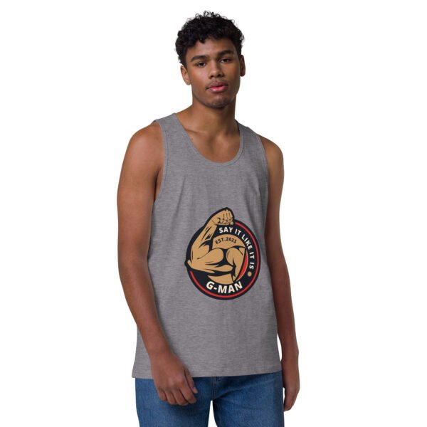 G Man Classic Logo - Men’s premium tank top - Image 33