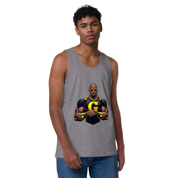 G Man Super Hero Logo - Men’s premium tank top - Image 6