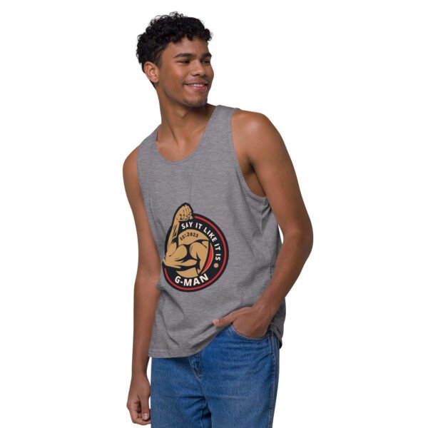 G Man Classic Logo - Men’s premium tank top - Image 35