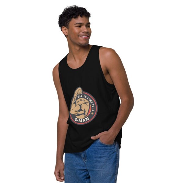 G Man Classic Logo - Men’s premium tank top - Image 3