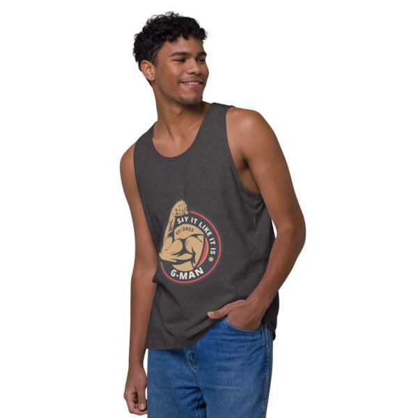 G Man Classic Logo - Men’s premium tank top - Image 19