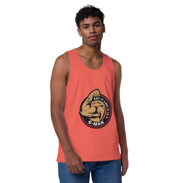 G Man Classic Logo - Men’s premium tank top - Image 29