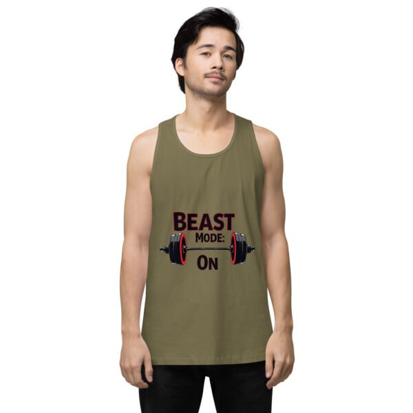 Beast Mode On" Motivational Gym and Fitness Design - Men’s premium tank top