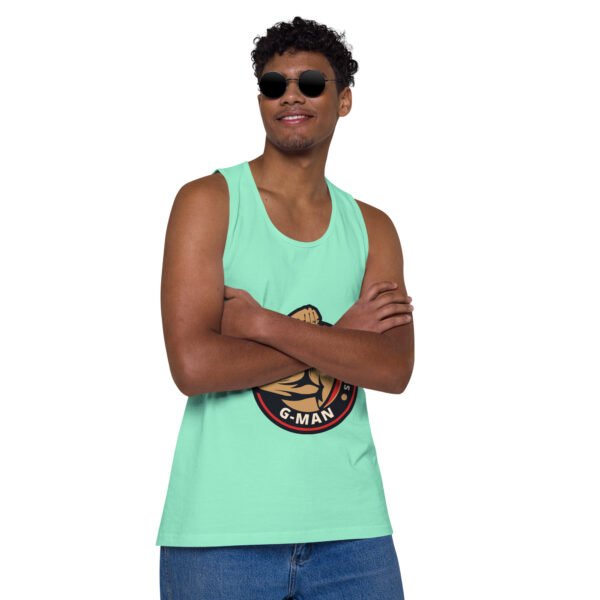 G Man Classic Logo - Men’s premium tank top - Image 46