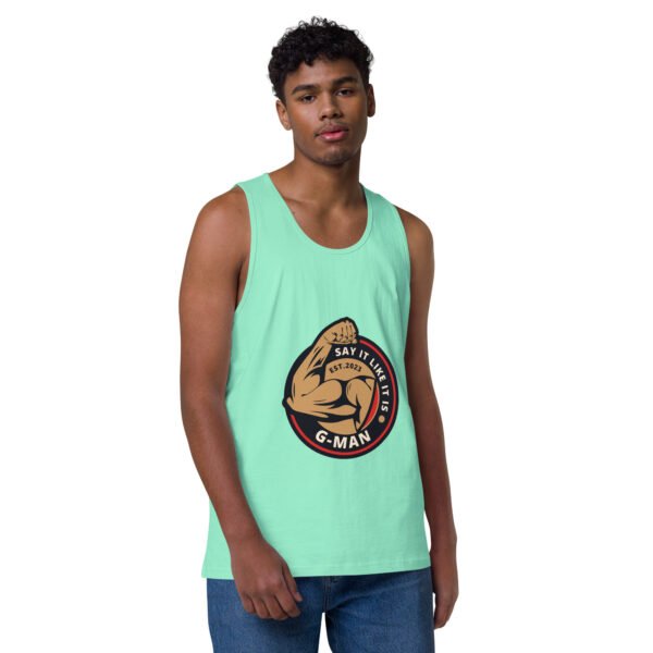 G Man Classic Logo - Men’s premium tank top - Image 45