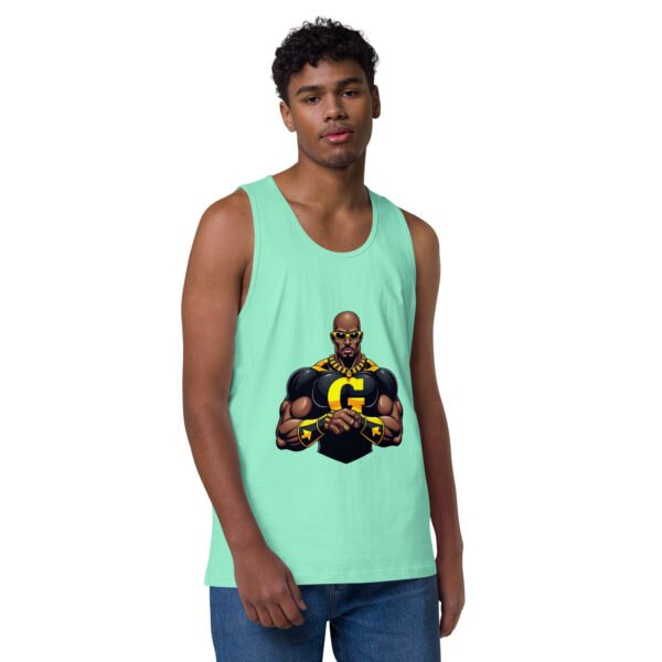 G Man Super Hero Logo - Men’s premium tank top - Image 21