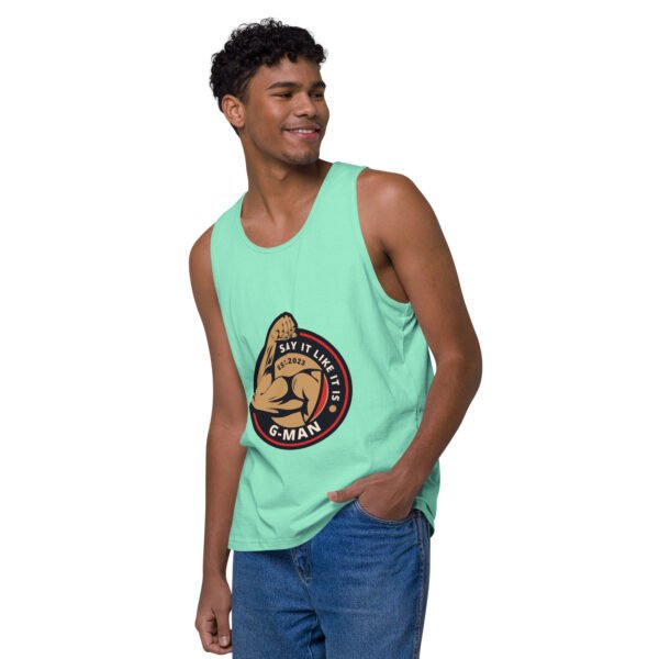 G Man Classic Logo - Men’s premium tank top - Image 47