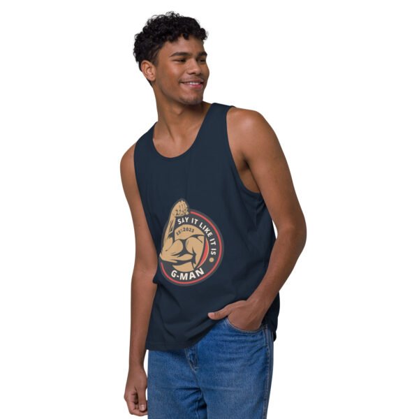 G Man Classic Logo - Men’s premium tank top - Image 15