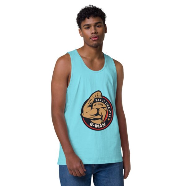 G Man Classic Logo - Men’s premium tank top - Image 41