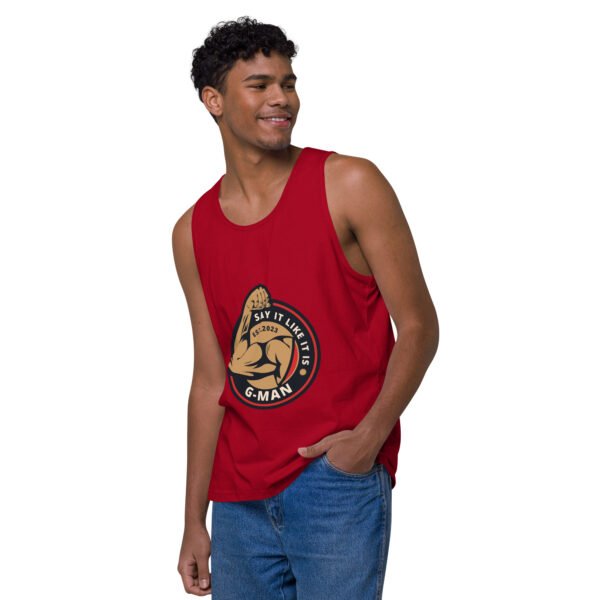 G Man Classic Logo - Men’s premium tank top - Image 11