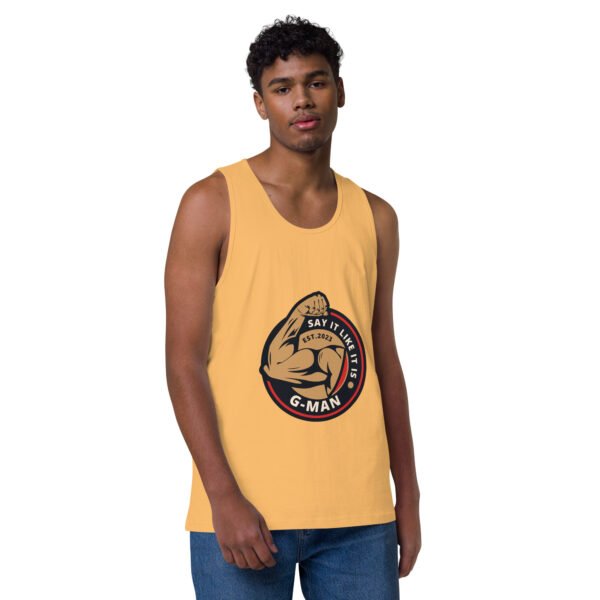 G Man Classic Logo - Men’s premium tank top - Image 37