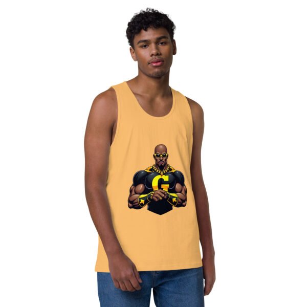 G Man Super Hero Logo - Men’s premium tank top - Image 11