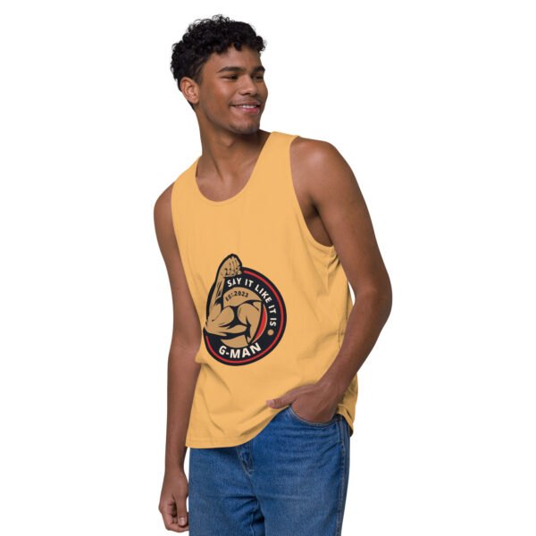 G Man Classic Logo - Men’s premium tank top - Image 39