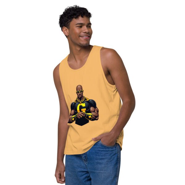 G Man Super Hero Logo - Men’s premium tank top - Image 13