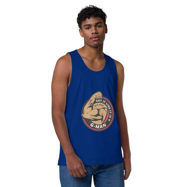 G Man Classic Logo - Men’s premium tank top - Image 5