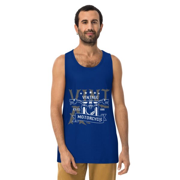 Vintage Motorcycle - Classic Ride Design - Men’s premium tank top - Image 3