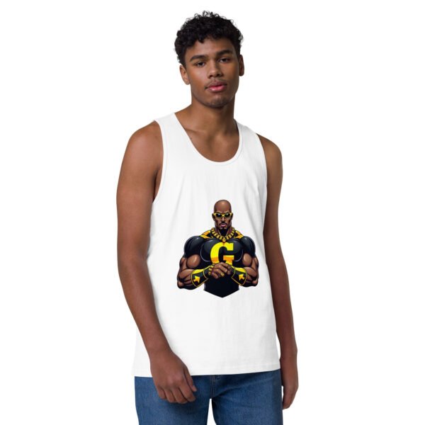 G Man Super Hero Logo - Men’s premium tank top - Image 26