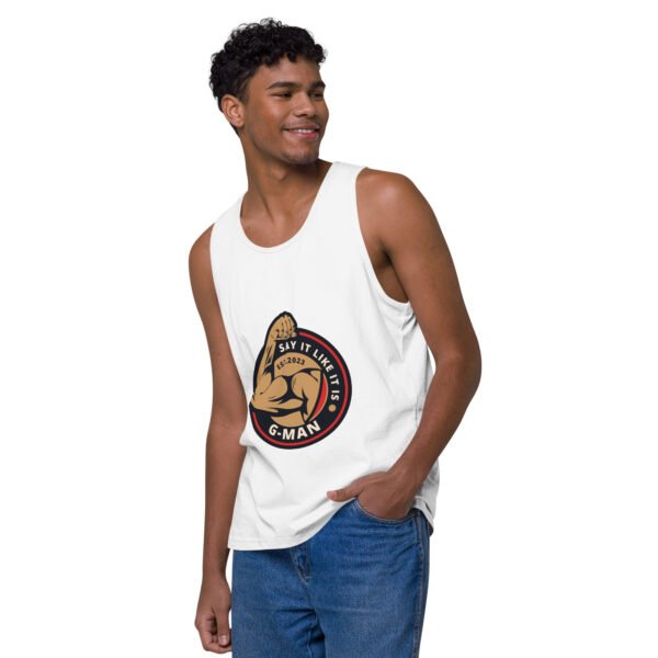 G Man Classic Logo - Men’s premium tank top - Image 51