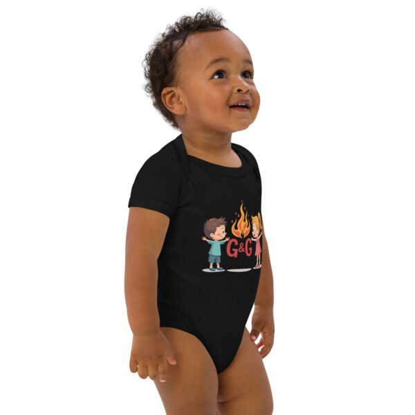 "G&G Kids Campfire Hoodie" - Organic cotton baby bodysuit - Image 2