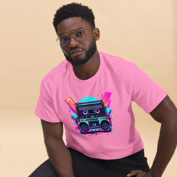 Retro Boombox - Neon 80s Music Design - Unisex classic tee - Image 12