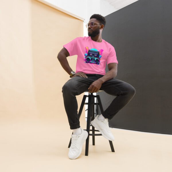 Retro Boombox - Neon 80s Music Design - Unisex classic tee - Image 11