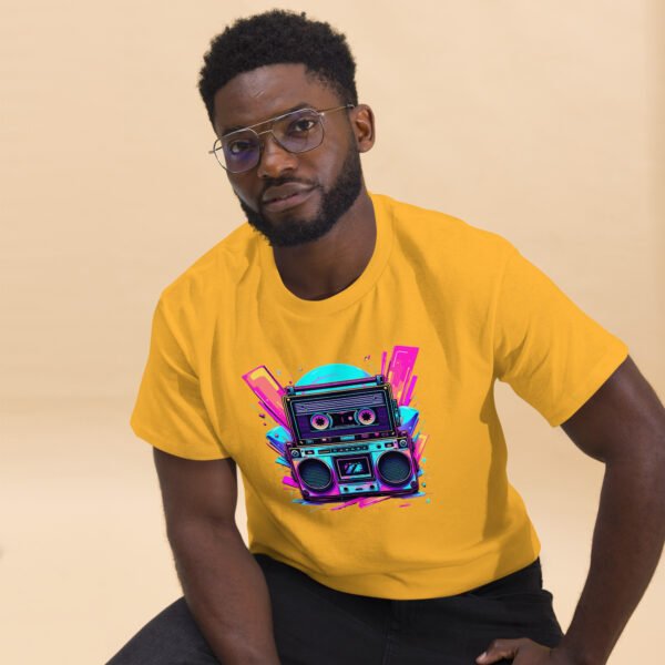 Retro Boombox - Neon 80s Music Design - Unisex classic tee - Image 14