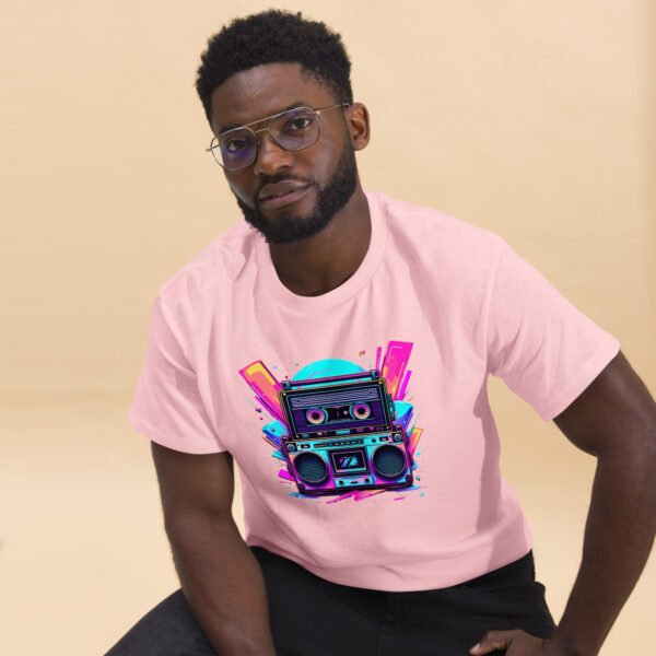 Retro Boombox - Neon 80s Music Design - Unisex classic tee - Image 20