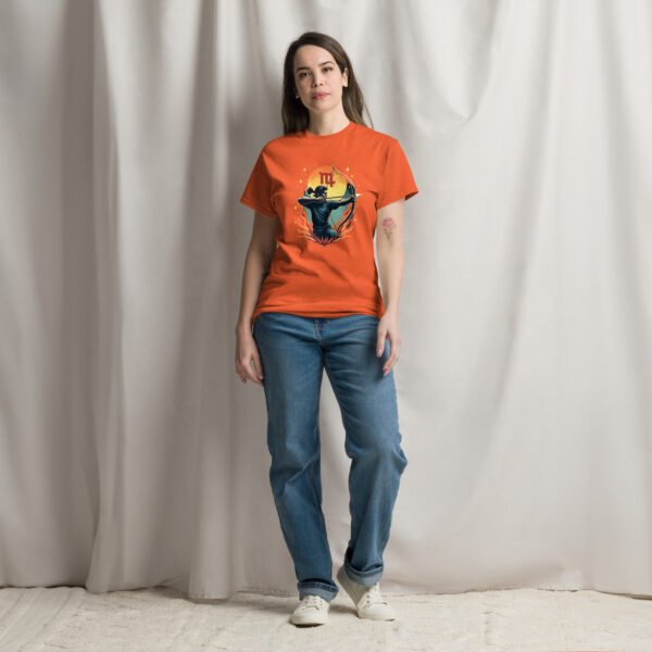 Sagittarius Zodiac Design - Archer with Fiery Determination - Unisex classic tee - Image 3