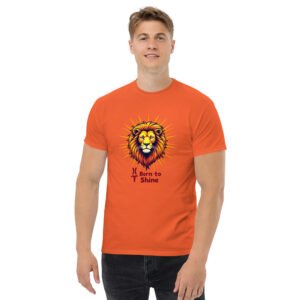 Leo Zodiac Design - Born to Shine Lion - Unisex classic tee