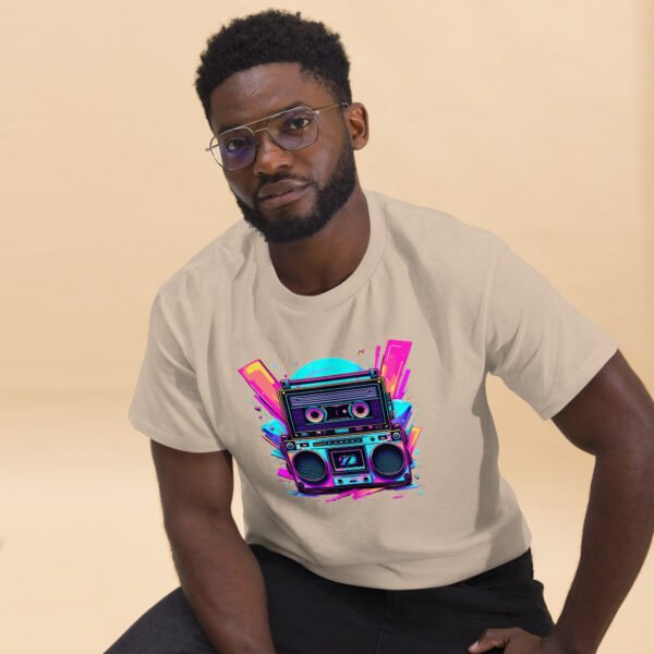Retro Boombox - Neon 80s Music Design - Unisex classic tee - Image 16